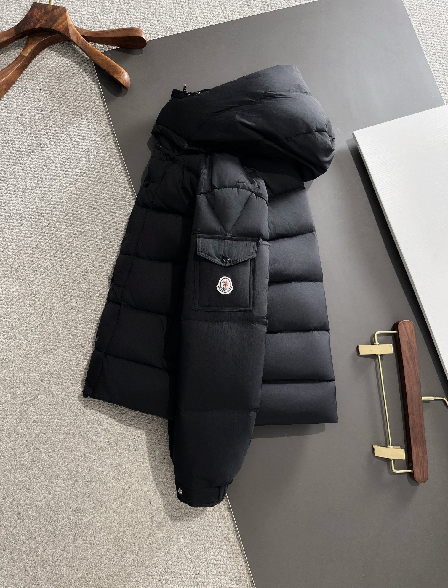 Moncler maya black coat