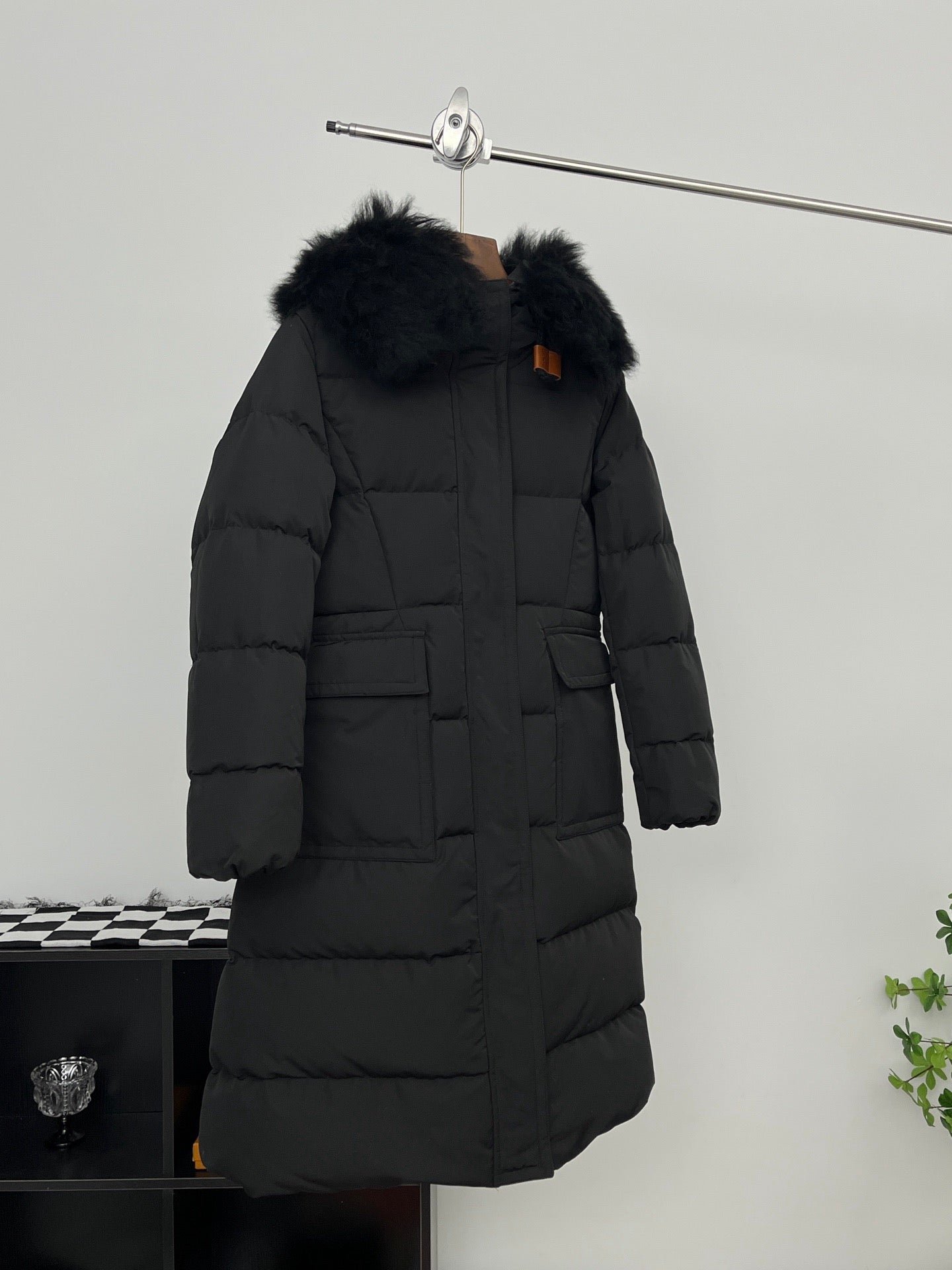 Moncler Long Down Jacket black