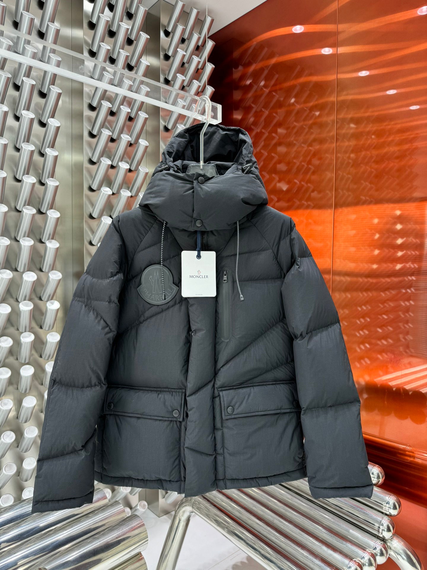 MONCLER GENIUS MONCLER GENIUS X FW23 Ski Season Waterproof Snow Mountain Nylon Stitch Zip Hooded Down Jacket Unisex