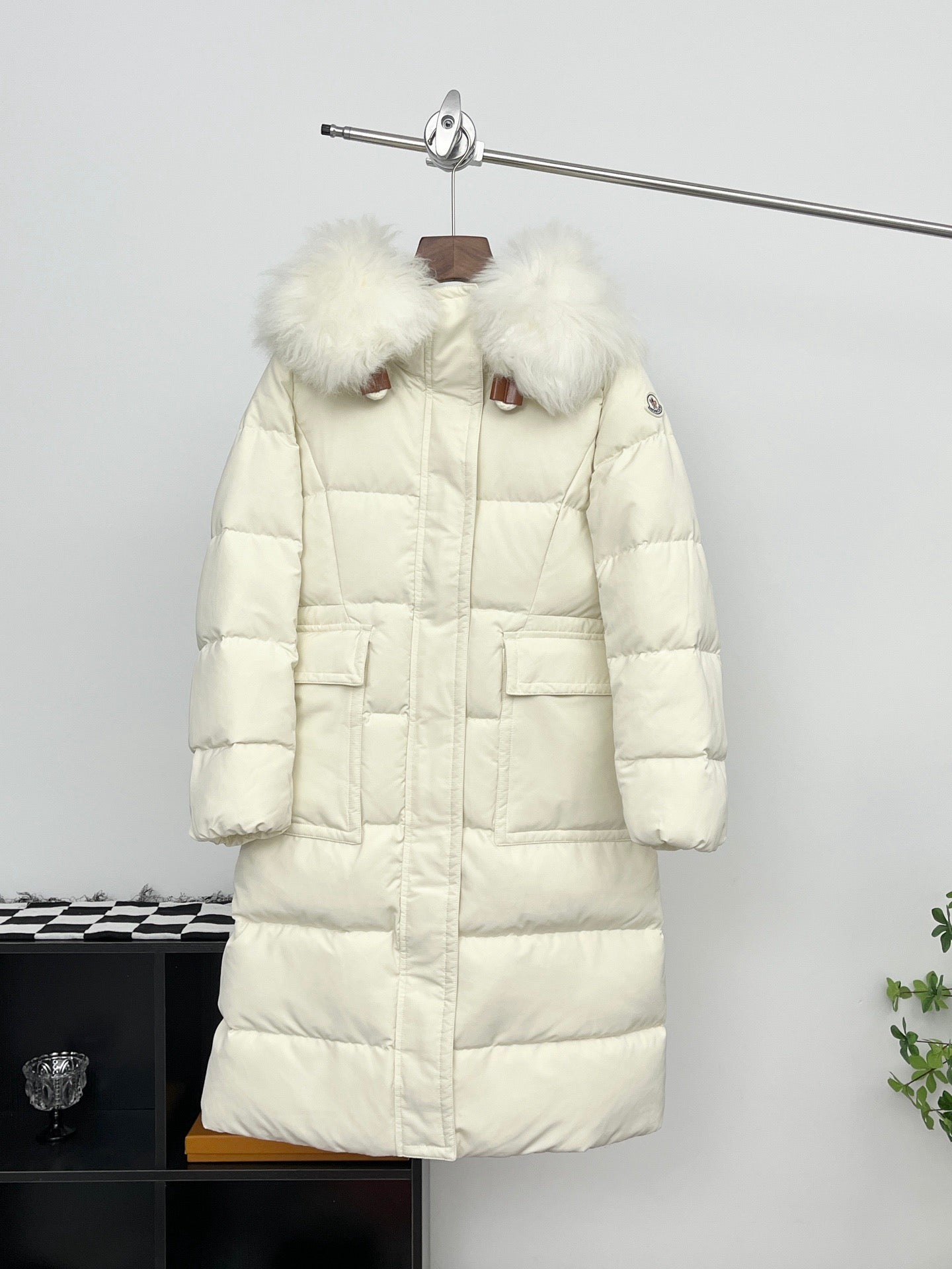 Moncler Long Down Jacket Women's White