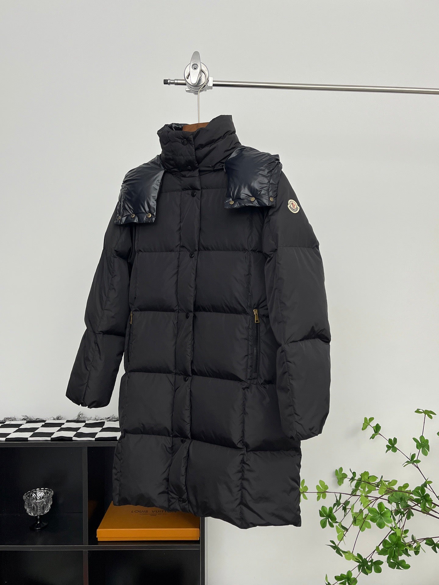 Moncler Long Down Jacket Women's black