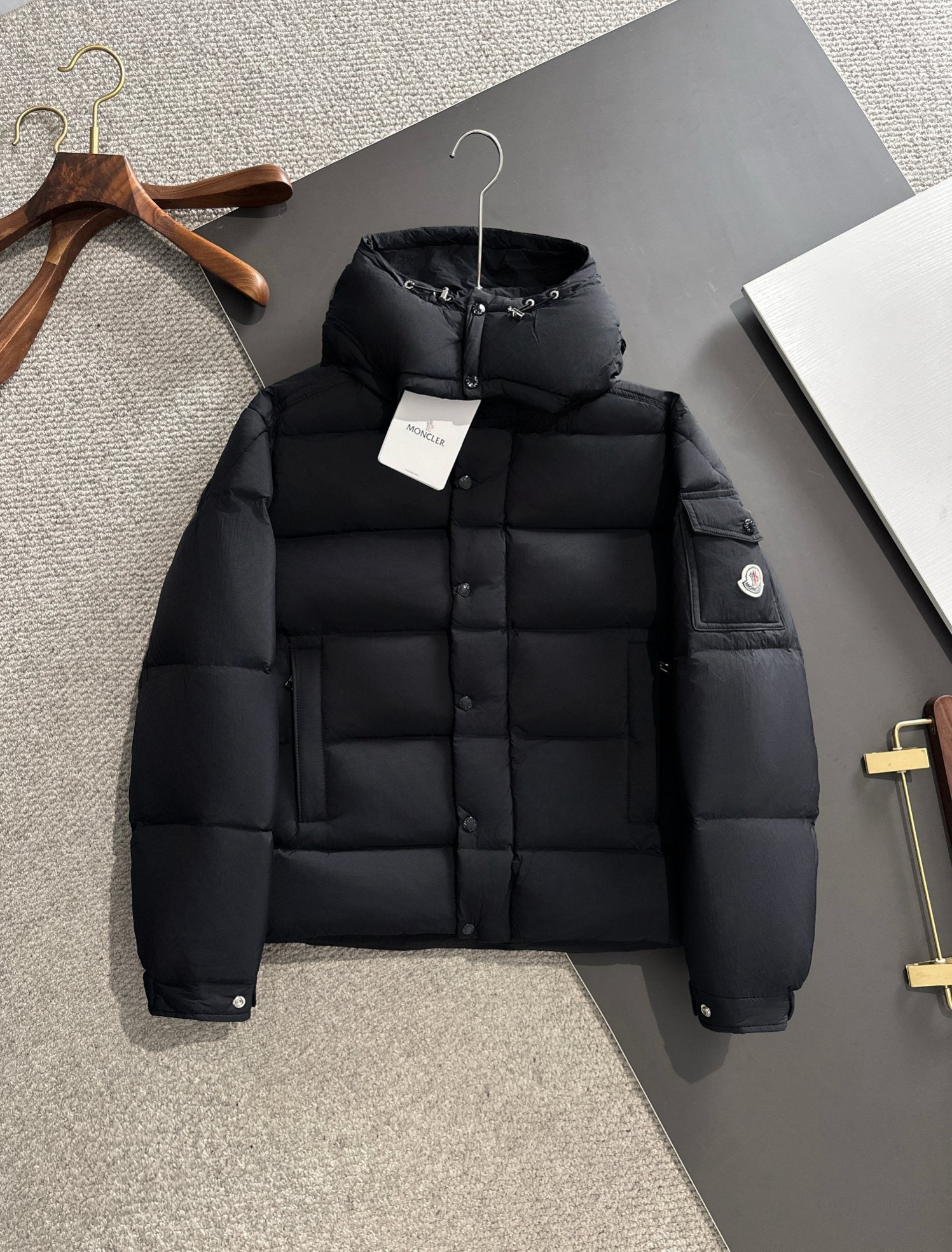 Moncler maya black coat