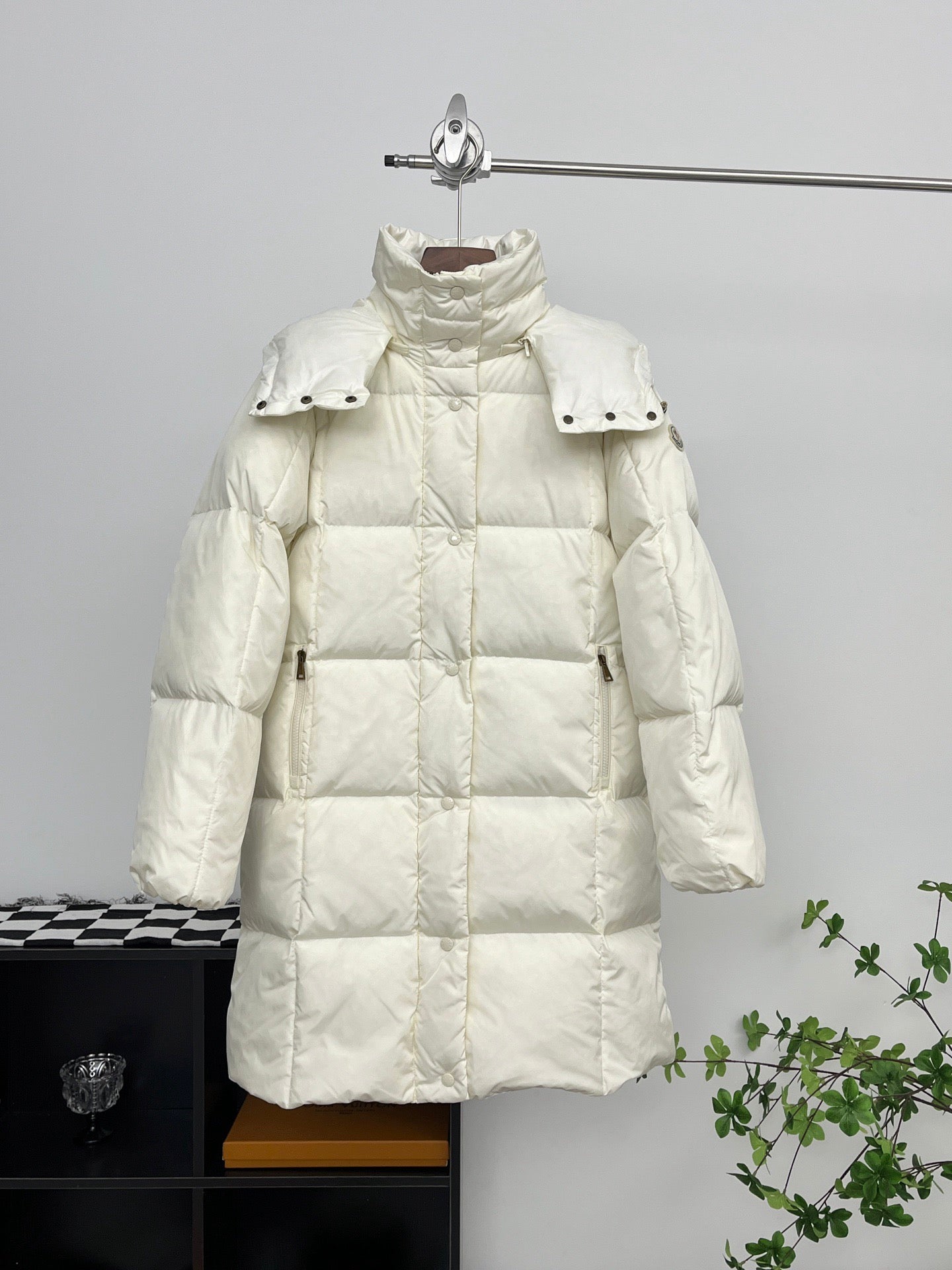 Moncler Long Down Jacket Women's White