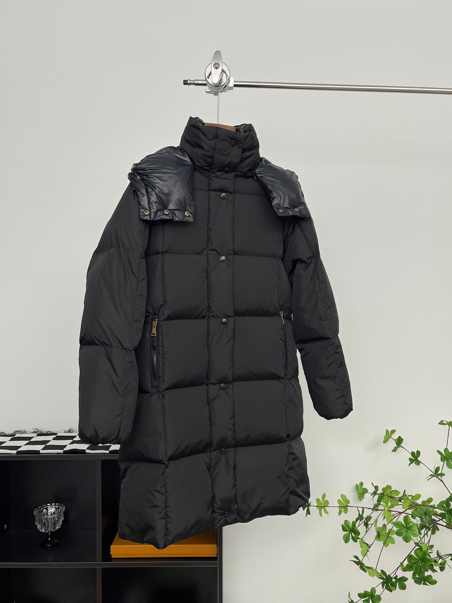 Moncler Long Down Jacket Women's black