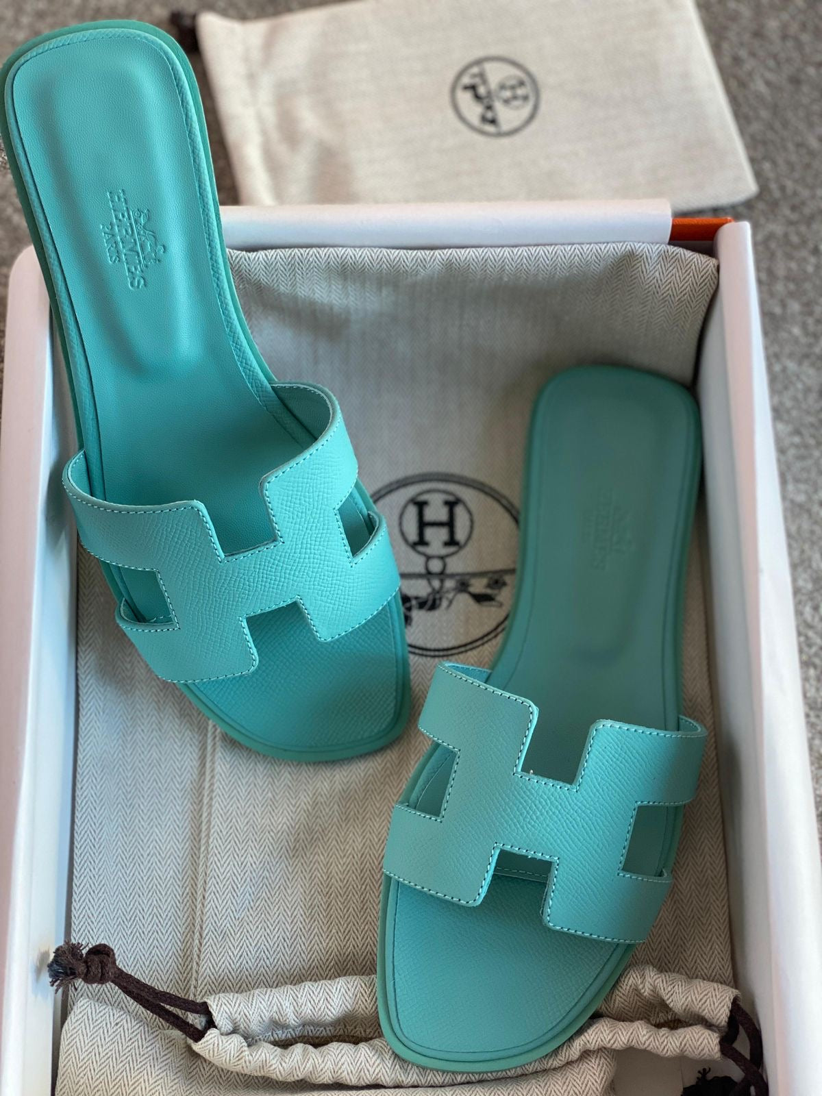 The Suzette Teal Slides