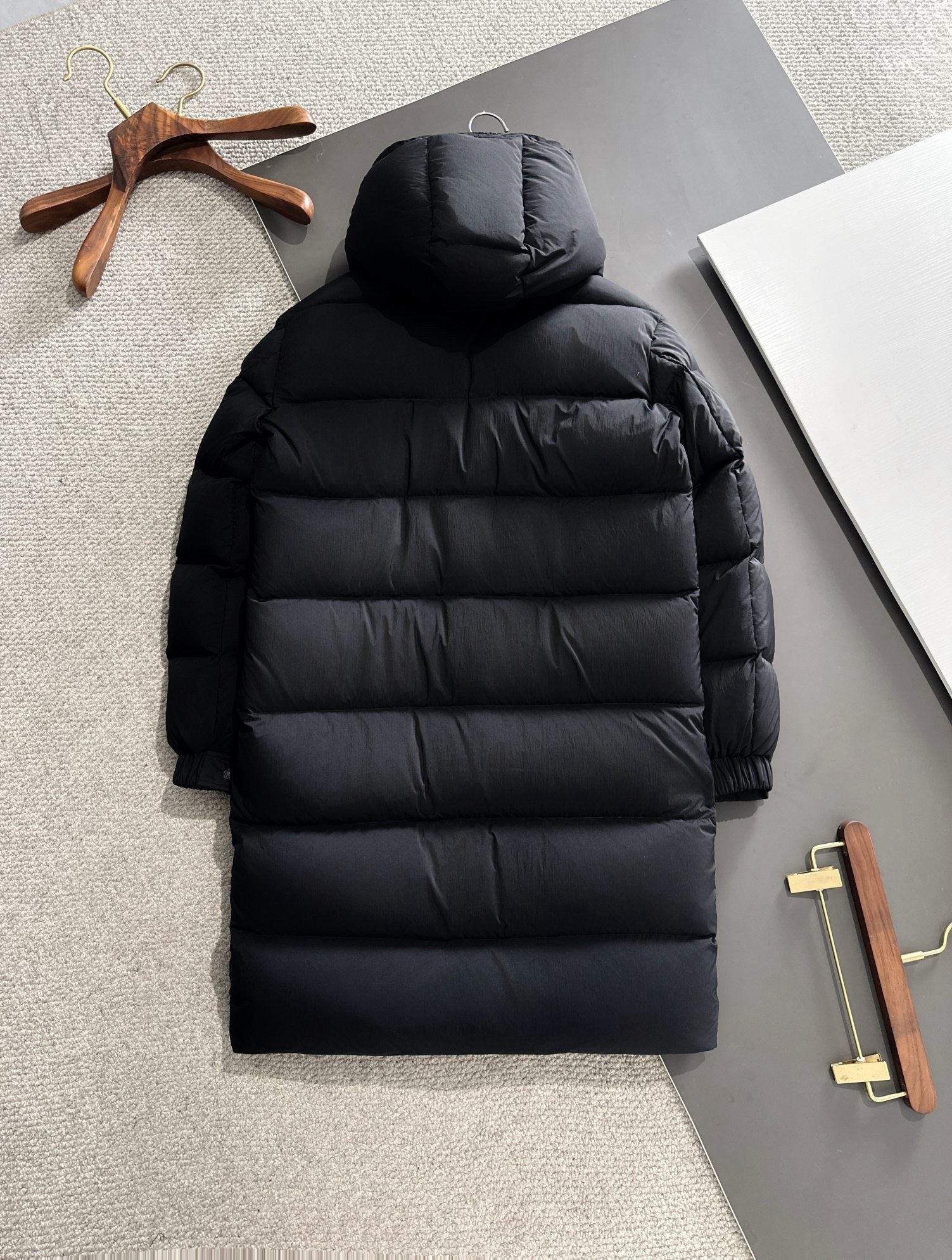 Moncler Maya Black Coat Long Style
