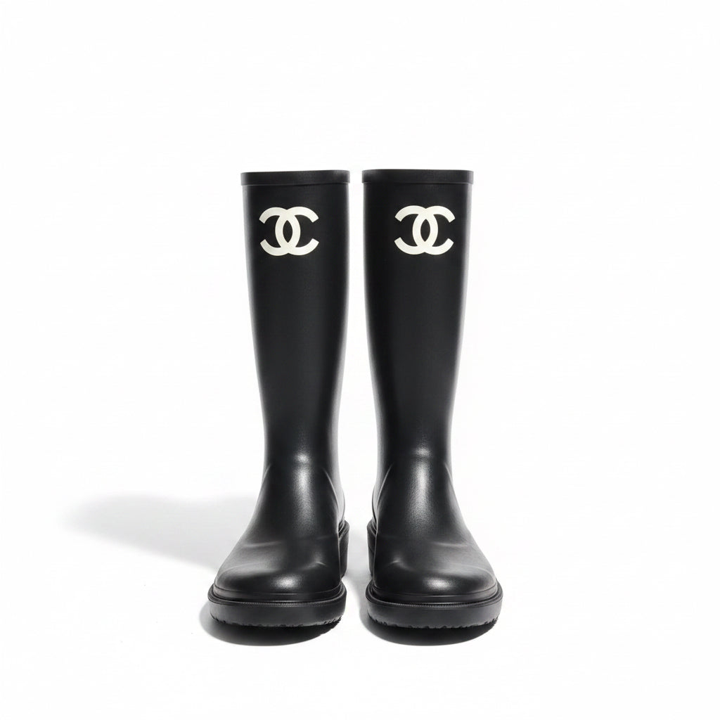 The Lior Black Rain Boots