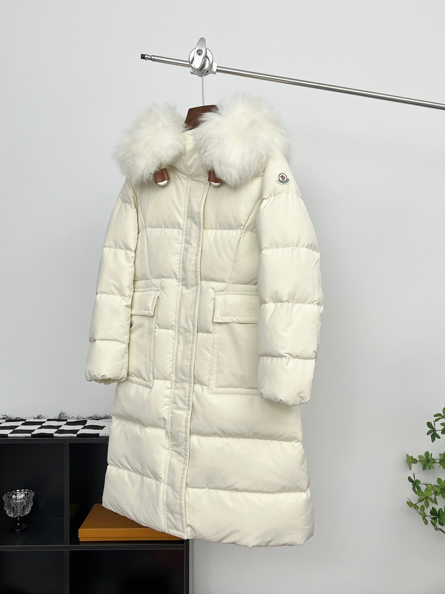 Moncler Long Down Jacket Women's White