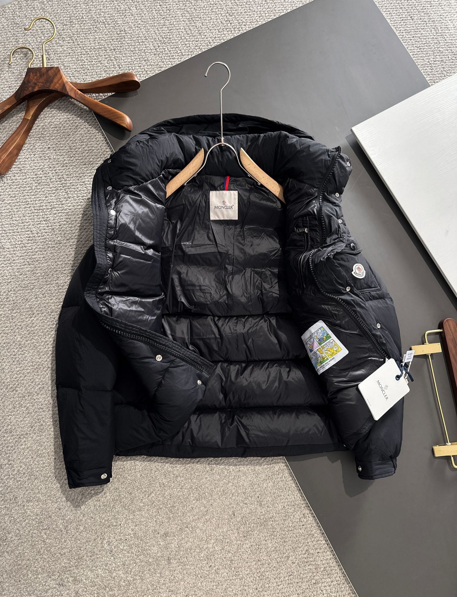 Moncler maya black coat