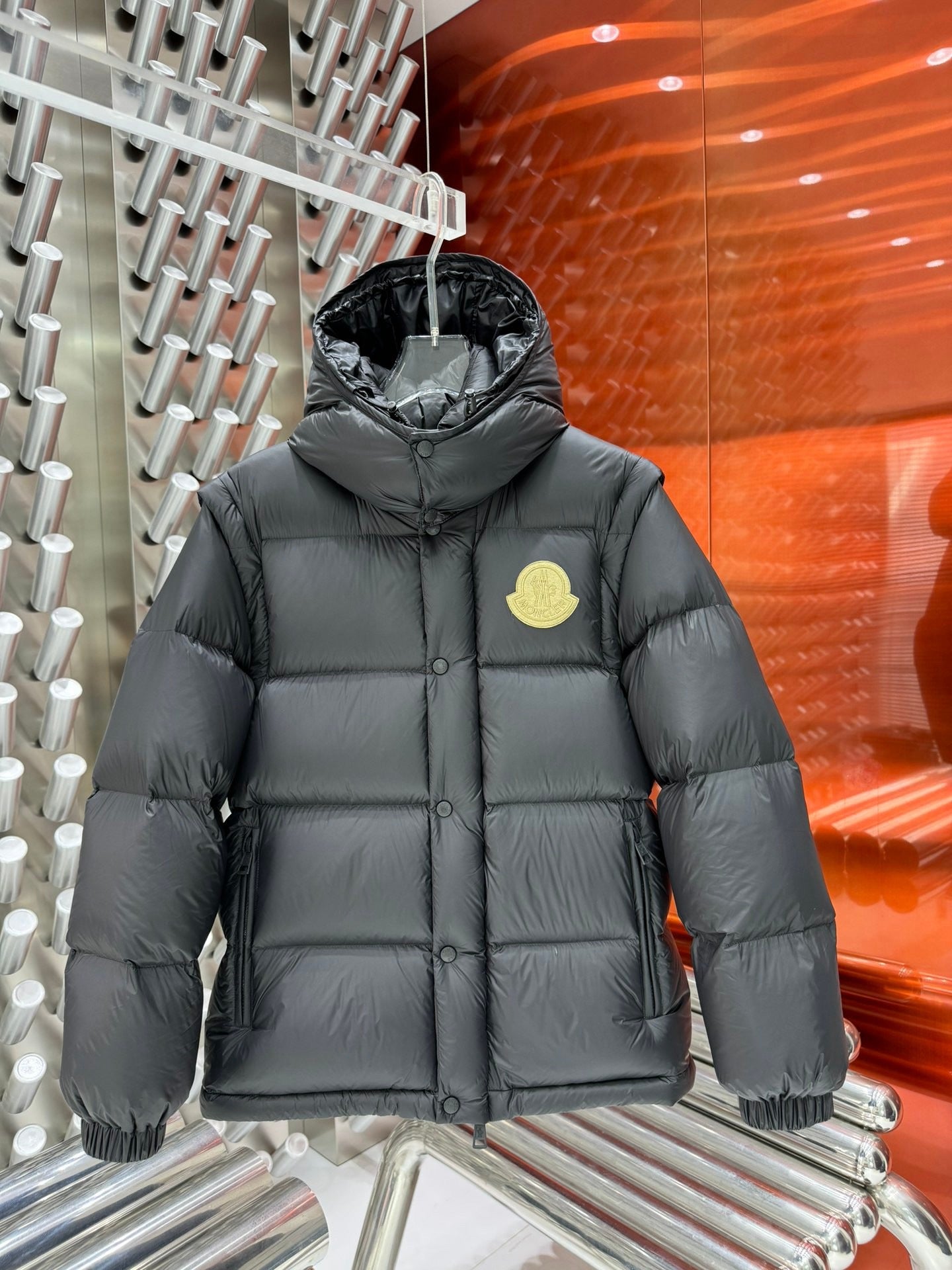 Moncler Cyclone 2-in-1 Removable Goose Down Zip Down Jacket Unisex