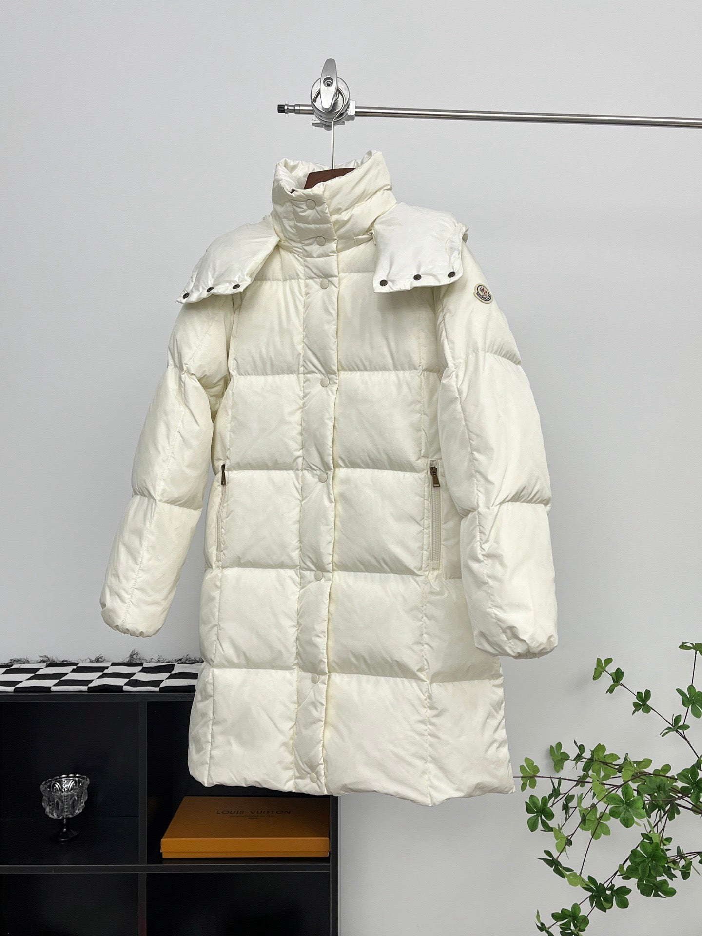 Moncler Long Down Jacket Women's White