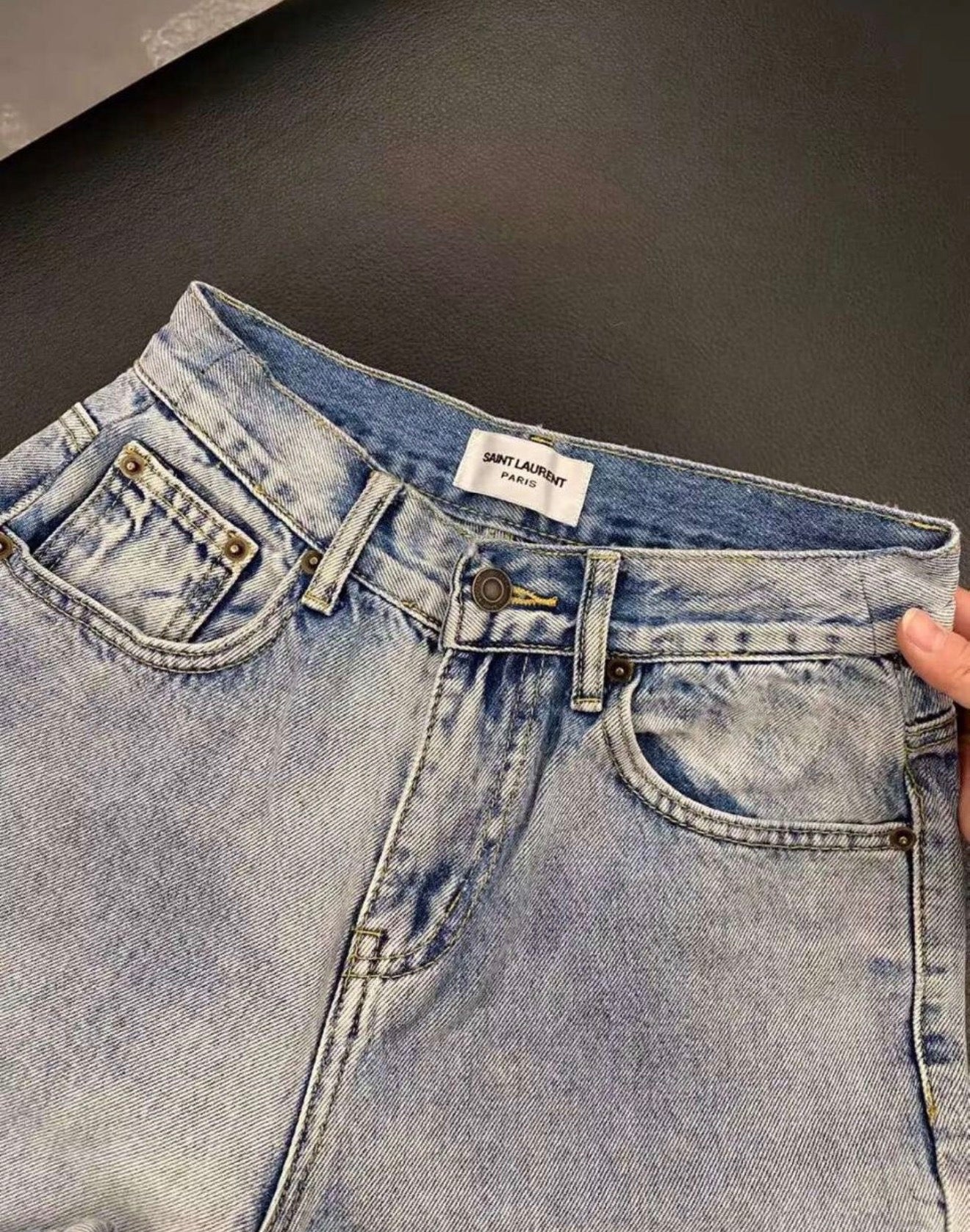 YSL REVERSED POCKET JEANS