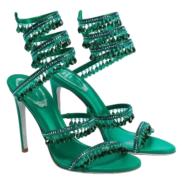The Belle Étoile Green Heels