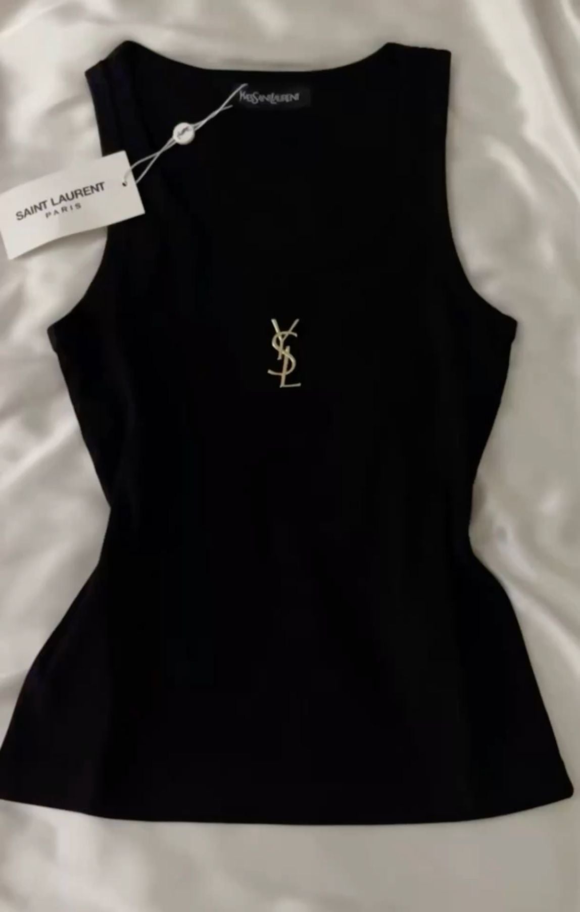 YSL TANK TOP BLACK