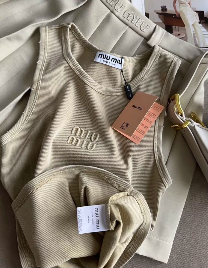 Miu Miu Beige Tank Top