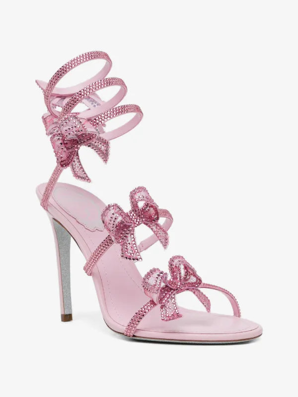 RENEE GLITTER BOW HEELS