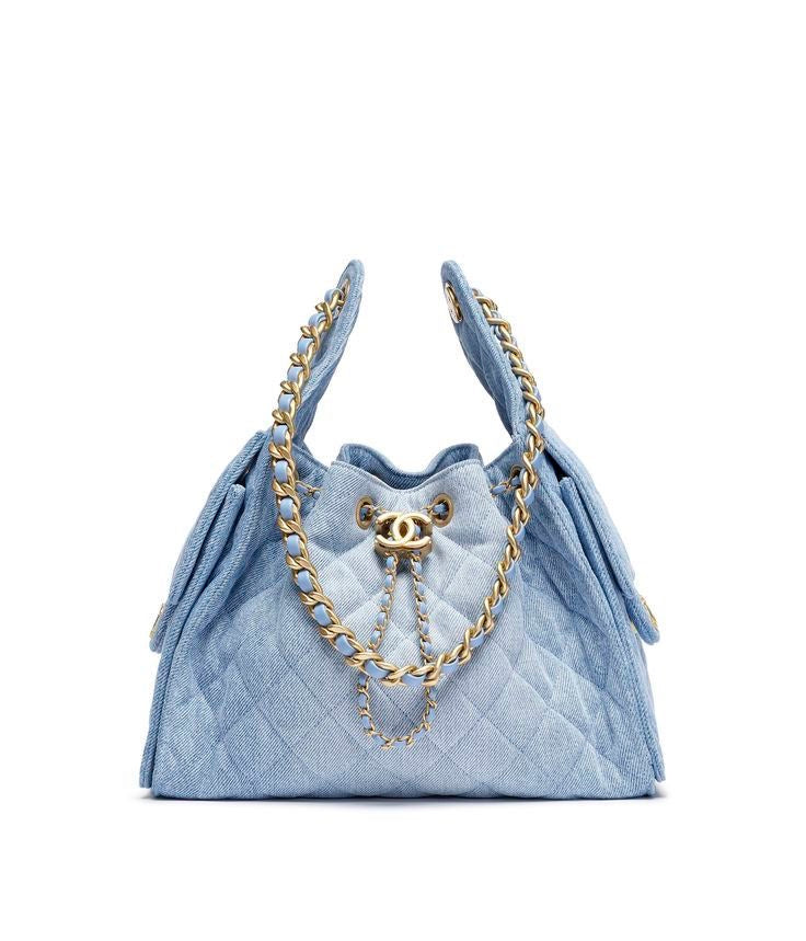 The Elara Denim Chain Bag