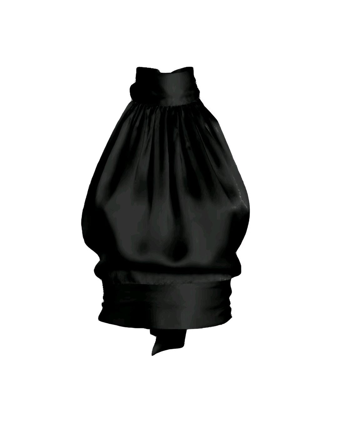 The Noir Sculpted open back Top