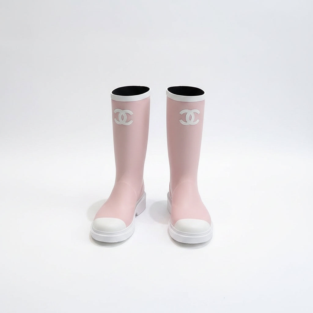 The Theodora Pink Rain Boots