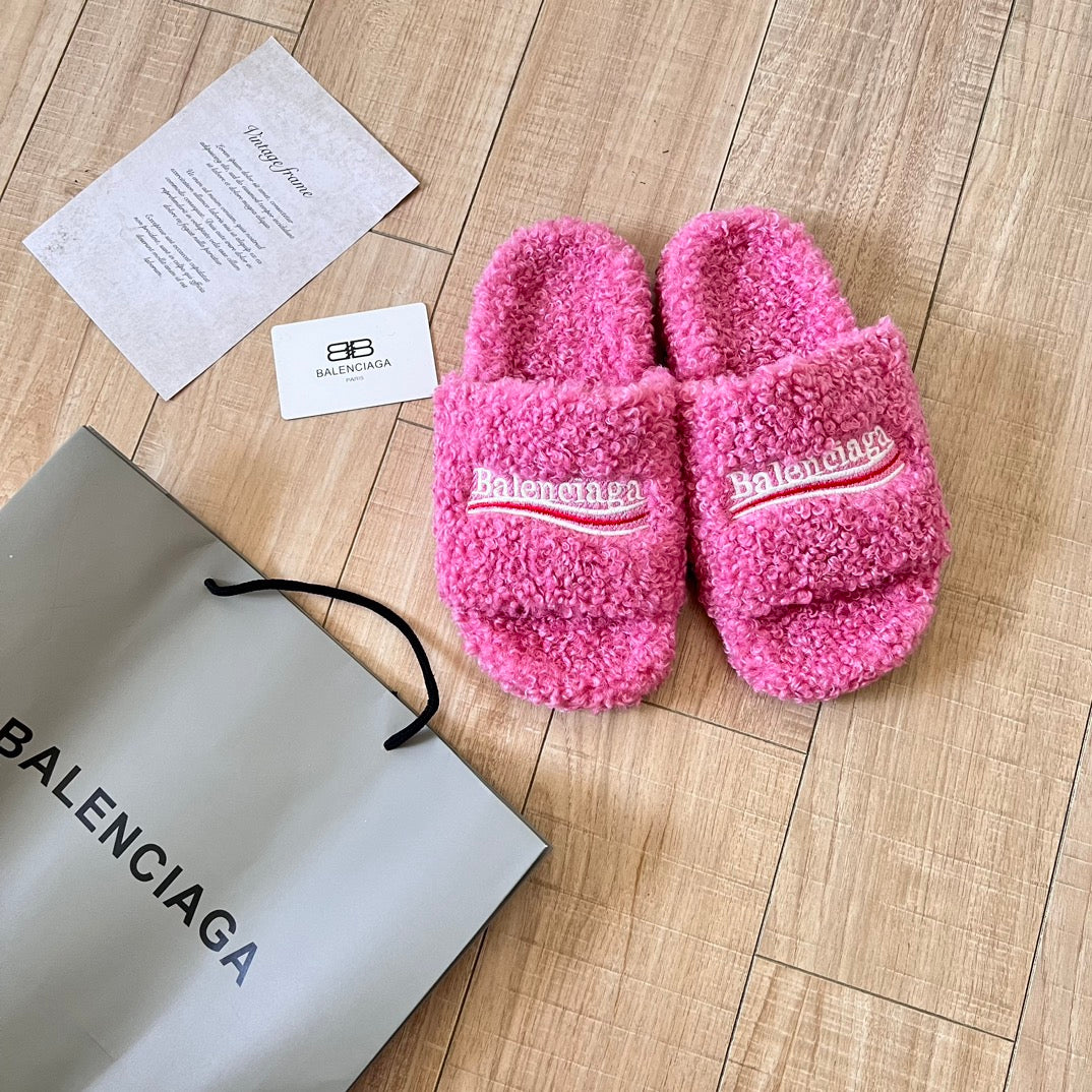 Balenciaga Furry Slippers